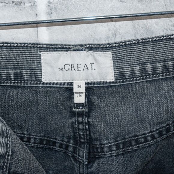 The GREAT. Clothing Women's The Wayne Jean cord in sunfade gray size 26 - Picture 2 of 8